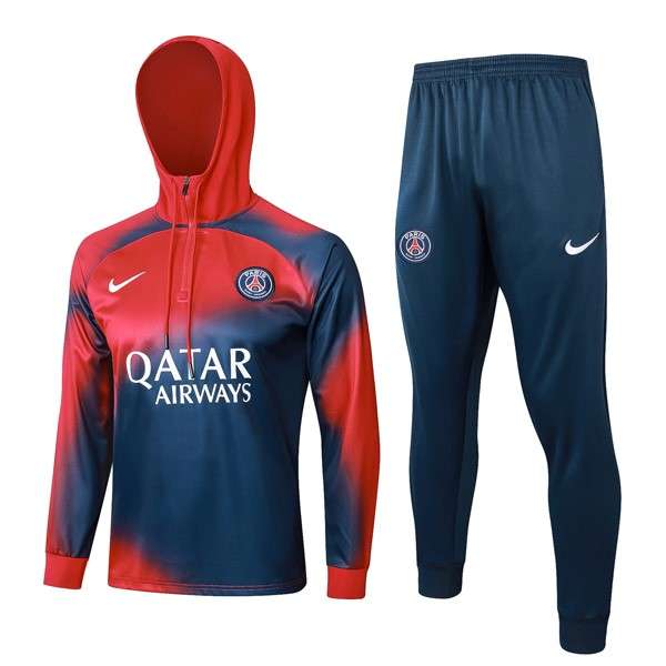 Sudadera Con Capucha PSG 2024 Azul Rojo 2 Sudadera Con Capucha Paris Saint Germain 2024 Azul Rojo