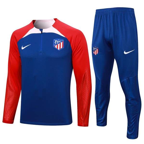 Sudadera De Training Atletico Madrid 2024 Azul Rojo Sudadera Entrenamiento Atletico De Madrid 2024 Azul Rojo
