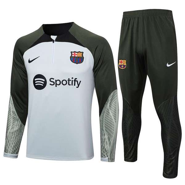 Sudadera De Training Barcelona 2024 Gris Verde Sudadera Entrenamiento FC Barcelona 2024 Gris Verde