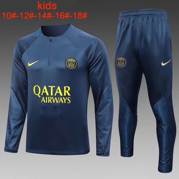 Ninos Sudadera De Training PSG 2024 Azul 2 Sudadera Entrenamiento Ninos Paris Saint Germain 2024 Azul