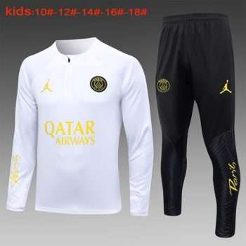 Sudadera Entrenamiento Ninos Paris Saint Germain 2024 Blanco