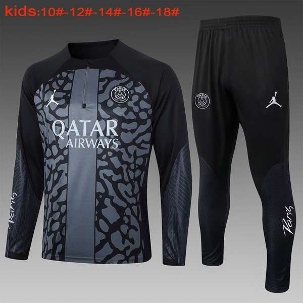 Ninos Sudadera De Training PSG 2024 Gris 2 Sudadera Entrenamiento Ninos Paris Saint Germain 2024 Gris