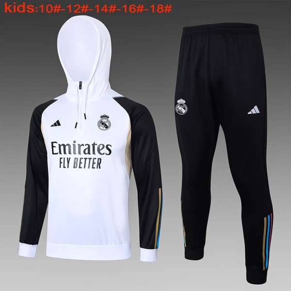Ninos Sudadera Con Capucha Real Madrid 2024 Blanco 2 Ninos Sudadera Con Capucha Real Madrid 2024 Blanco