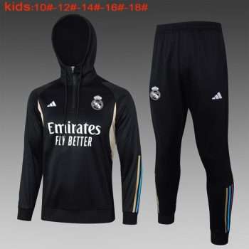 Sudadera Con Capucha Ninos Real Madrid 2024 Negro