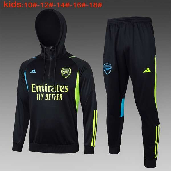 Ninos Sudadera Con Capucha Arsenal 2024 Negro 2 Sudadera Con Capucha Ninos Arsenal 2024 Negro