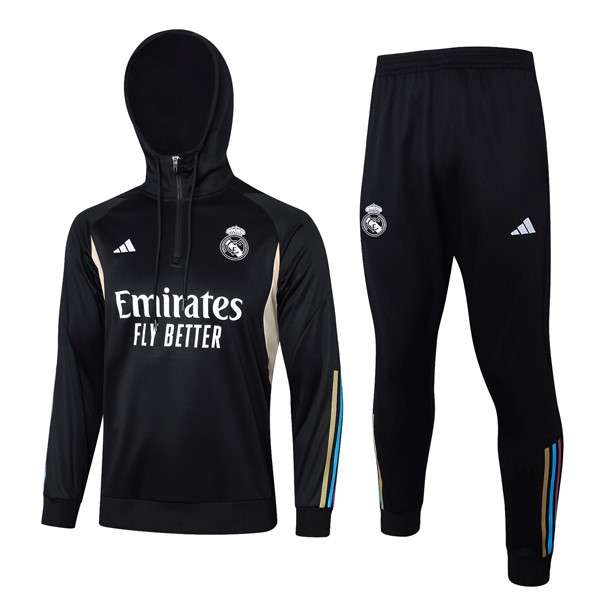 Sudadera Con Capucha Real Madrid 2024 Negro Sudadera Con Capucha Real Madrid 2024 Negro