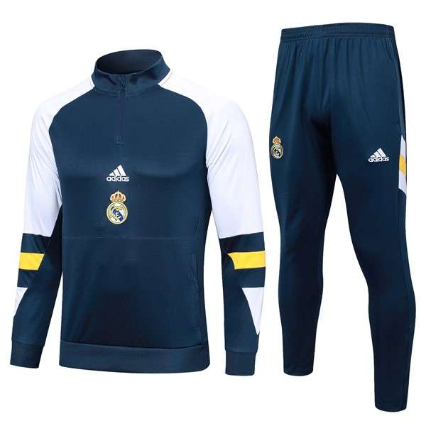 Sudadera De Training Real Madrid 2024 Azul Blanco Sudadera Entrenamiento Real Madrid 2024 Azul Blanco