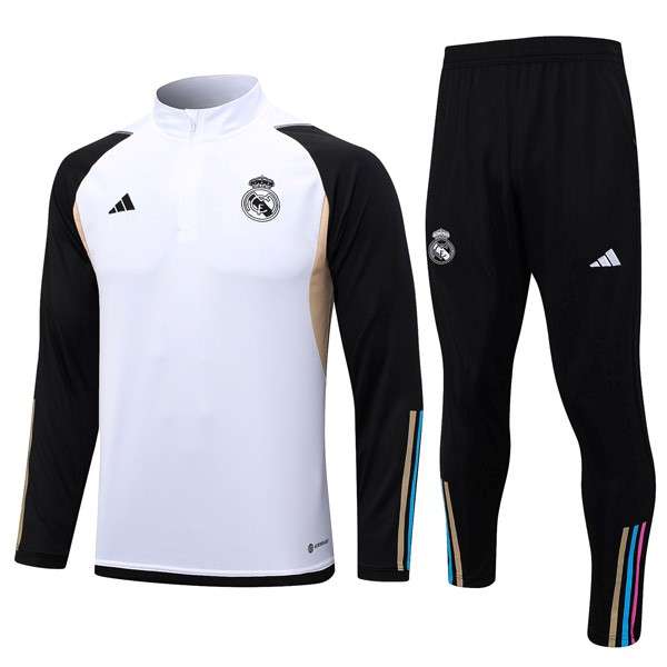 Sudadera De Training Real Madrid 2024 Blanco Negro Sudadera Entrenamiento Real Madrid 2024 Blanco Negro