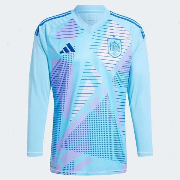 Tailandia Camiseta España 1ª Portero ML 2024 Tailandia Manga Larga Camiseta Portero Primera Espana 2024