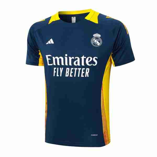 Camiseta Entrenamiento Real Madrid 2024-2025 Azul Amarillo Tailandia Camiseta Entrenamiento Real Madrid 2024 2025 Azul Amarillo
