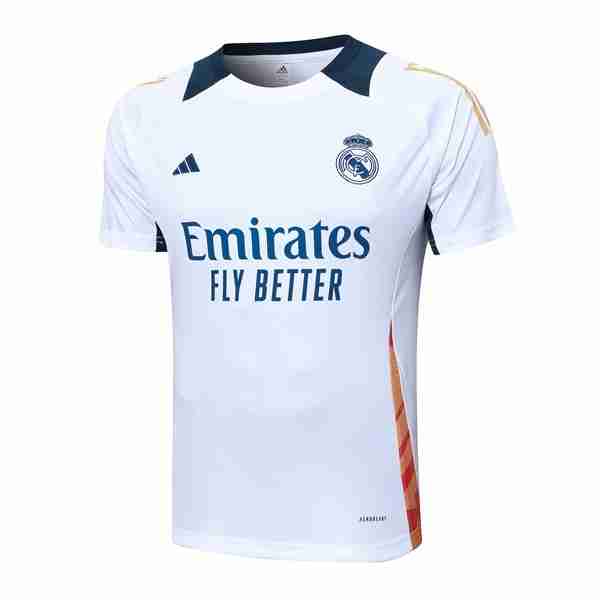 Camiseta Entrenamiento Real Madrid 2024-2025 Blanco 2 Tailandia Camiseta Entrenamiento Real Madrid 2024 2025 Blanco
