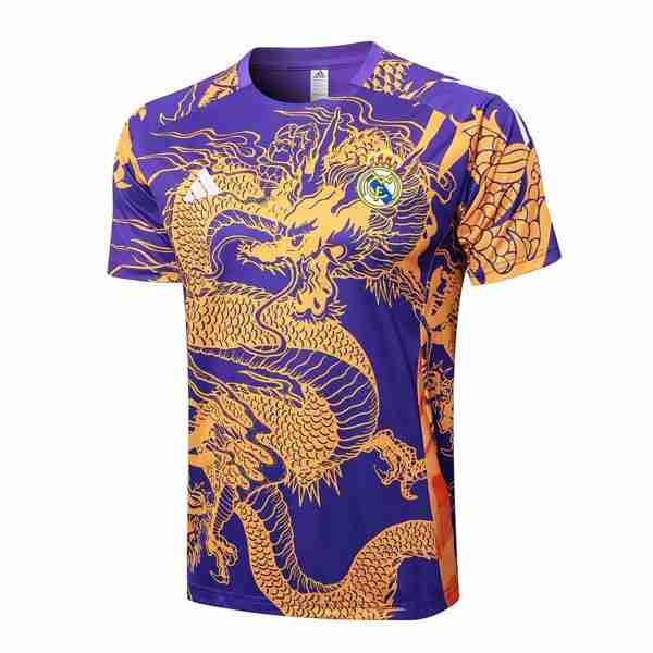 Camiseta Entrenamiento Real Madrid 2024-2025 Purpura Amarillo Tailandia Camiseta Entrenamiento Real Madrid 2024 2025 Purpura Amarillo