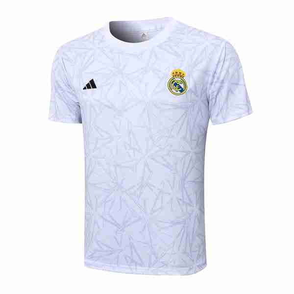 Camiseta Entrenamiento Real Madrid 2024-2025 Blanco Gris Tailandia Camiseta Entrenamiento Real Madrid 24 2025 Blanco Gris