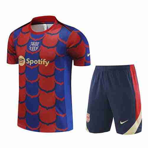 Tailandia Conjunto Camiseta Entrenamiento FC Barcelona 2024 2025 Azul Rojo Tailandia Conjunto Camiseta Entrenamiento FC Barcelona 2024 2025 Azul Rojo