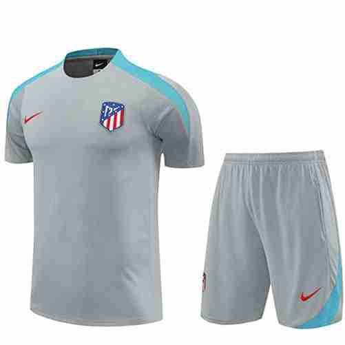 Thailandia Maglietta Calcio Set Formazione Atletico Madrid 2024 2025 Grigio Thailandia Maglietta Calcio Set Formazione Atletico Madrid 2024 2025 Grigio