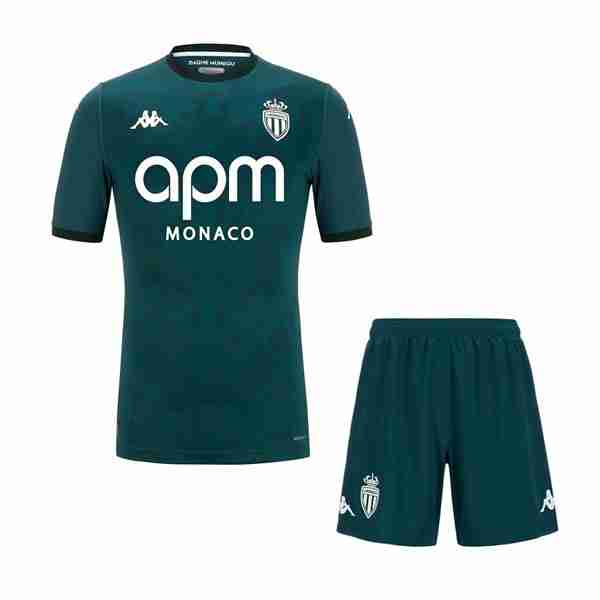 Camiseta AS Monaco 2ª Niño 2024-2025 Camiseta AS Monaco Conjunto Ninos Segunda 2024 2025