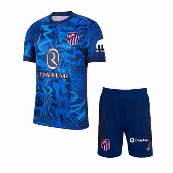 Camiseta Atletico Madrid 3ª Niño 2024-2025 Camiseta Atletico De Madrid Conjunto Ninos Tercera 2024 2025