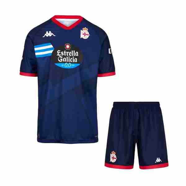 Camiseta Deportivo de la Coruña 2ª Niño 2024-2025 Camiseta Deportivo Coruna Conjunto Ninos Segunda 2024 2025
