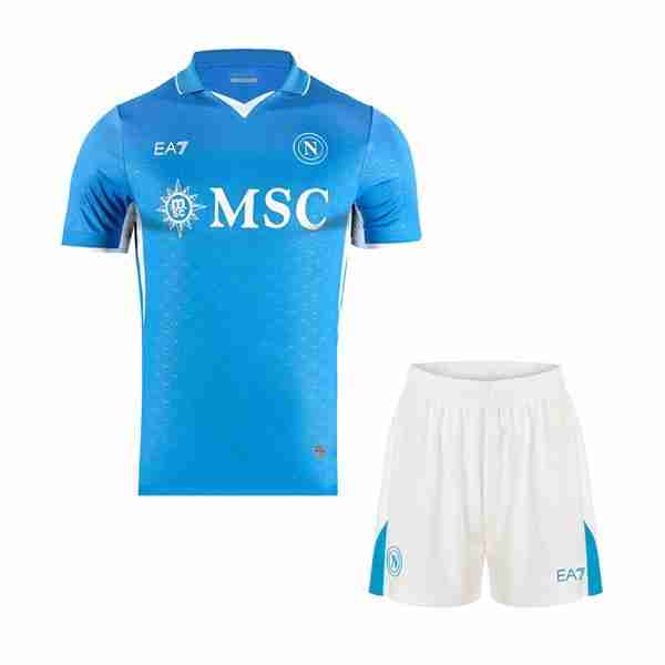 Camiseta Napoli 1ª Niño 2024-2025 Camiseta Napoli Conjunto Ninos Primera 2024 2025