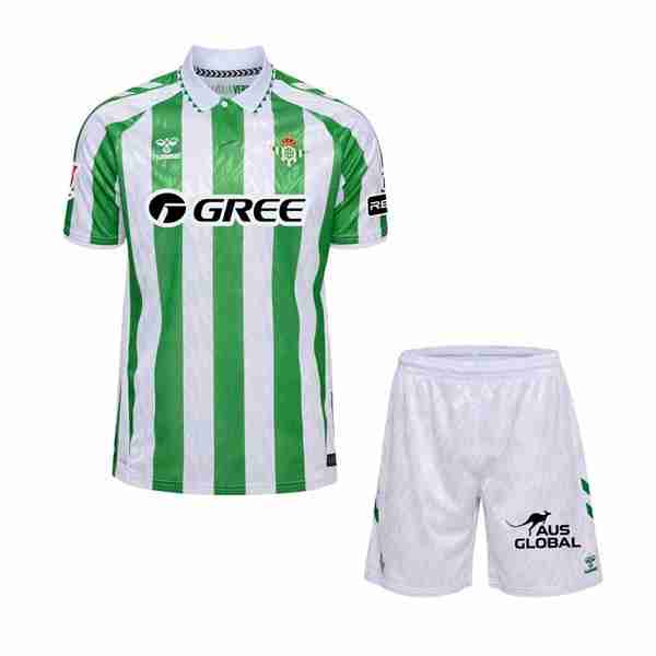 Camiseta Real Betis 1ª Niño 2024-2025 Camiseta Real Betis Conjunto Ninos Primera 2024 2025
