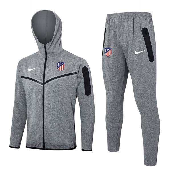 Chandal Con Capucha Atlético De Madrid 2024 2025 Gris Chandal Con Capucha Atletico De Madrid 2024 2025 Gris