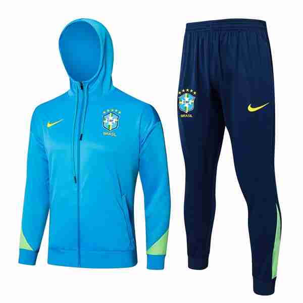 Chandal Con Capucha Brasil 2024-2025 Azul 3 Chandal Con Capucha Brasil 2024 2025 Azul