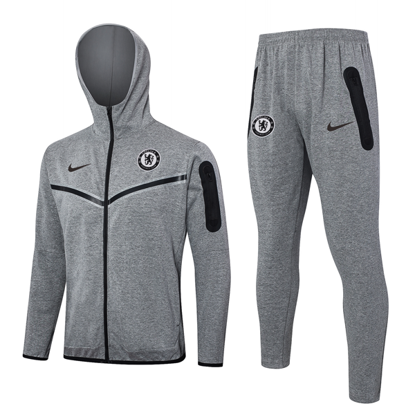 Chandal Con Capucha Chelsea 2024 2025 Gris Chandal Con Capucha Chelsea 2024 2025 Gris