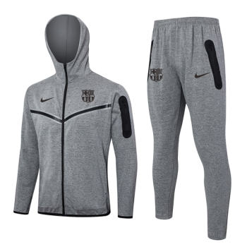 Chandal Con Capucha FC Barcelona 2024 2025 Gris