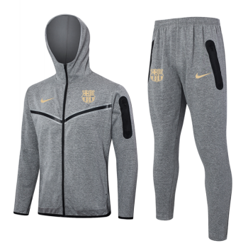 Chandal Con Capucha FC Barcelona 2024 25 Gris