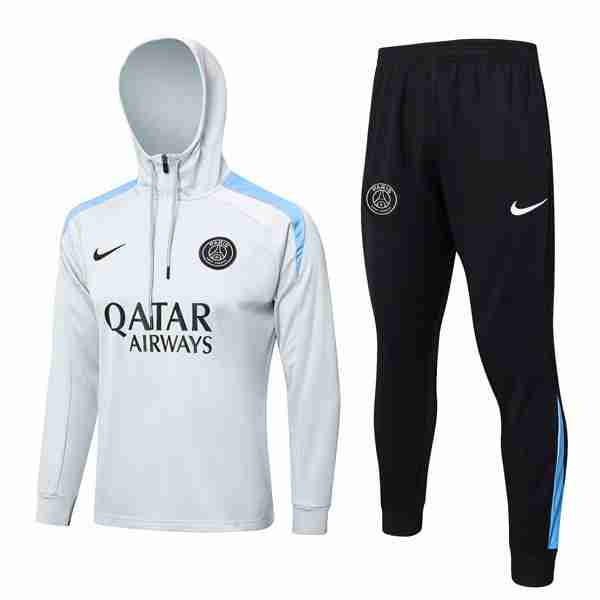 Chandal Con Capucha PSG 2024-2025 Gris 5 Chandal Con Capucha Paris Saint Germain 2024 2025 Gris