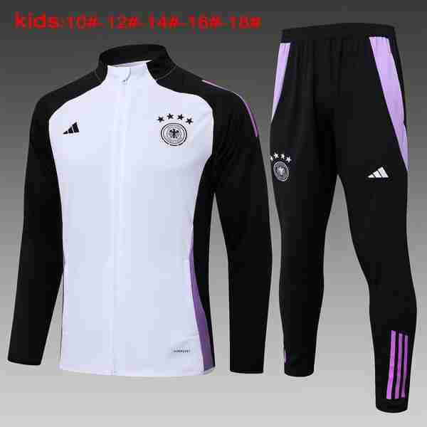 Niños Chandal Alemania 2024-2025 Blanco Negro 3 Chandal Ninos Alemania 2024 2025 Blanco Negro