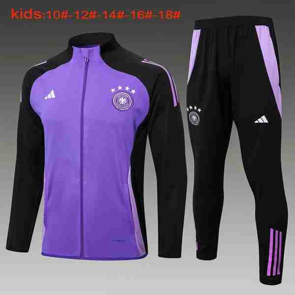Niños Chandal Alemania 2024-2025 Purpura Negro 3 Chandal Ninos Alemania 2024 2025 Purpura Negro