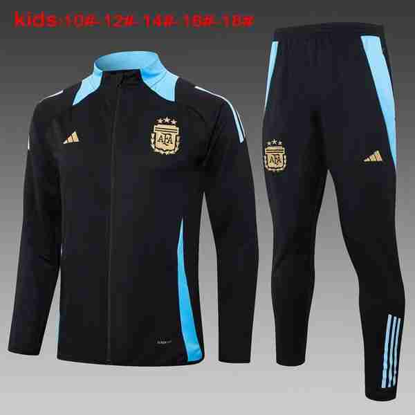 Niños Chandal Argentina 2024-2025 Negro 3 Chandal Ninos Argentina 2024 2025 Negro