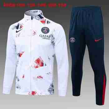 Chandal Niños Paris Saint Germain 2024 2025 Blanco Rojo