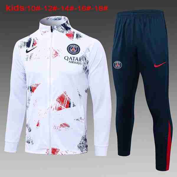 Niños Chandal PSG 2024-2025 Blanco Rojo 3 Chandal Ninos Paris Saint Germain 2024 2025 Blanco Rojo