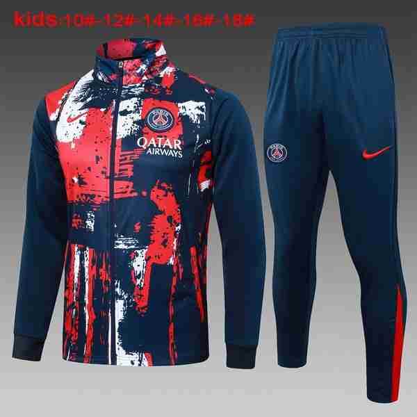 Niños Chandal PSG 2024-2025 Rojo Azul 3 Chandal Ninos Paris Saint Germain 2024 2025 Rojo Azul