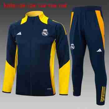 Chandal Niños Real Madrid 2024 2025 Azul Amarillo
