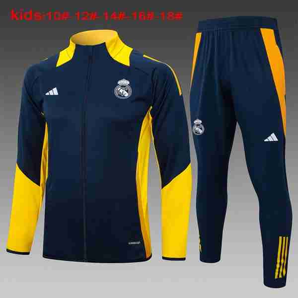 Niños Chandal Real Madrid 2024-2025 Azul Amarillo 3 Chandal Ninos Real Madrid 2024 2025 Azul Amarillo