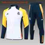 Chandal Niños Real Madrid 2024 2025 Blanco Amarillo