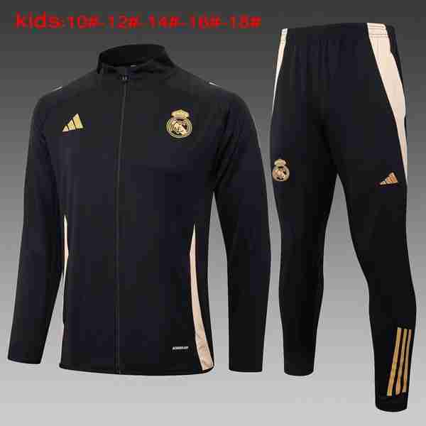 Niños Chandal Real Madrid 2024-2025 Negro 3 Chandal Ninos Real Madrid 2024 2025 Negro