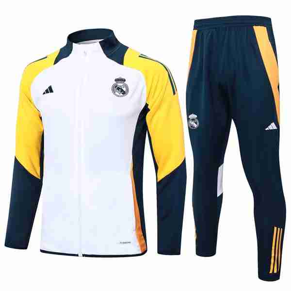 Chandal Real Madrid 2024-2025 Blanco Amarillo 3 Chandal Real Madrid 2024 2025 Blanco Amarillo