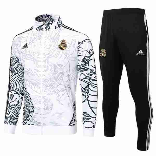 Chandal Real Madrid 2024-2025 Blanco Negro 3 Chandal Real Madrid 2024 2025 Blanco Negro