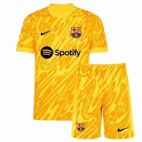 Maglia Calcio FC Barcellona Set Bambino Portiere 2024 2025 Maglia Calcio FC Barcellona Set Bambino Portiere 2024 2025