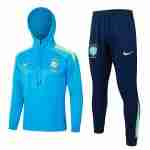Sudadera Con Capucha Brasil 2024 2025 Azul