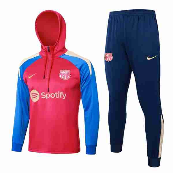 Sudadera Con Capucha Barcelona 2024-2025 Rojo Azul 3 Sudadera Con Capucha FC Barcelona 2024 2025 Rojo Azul
