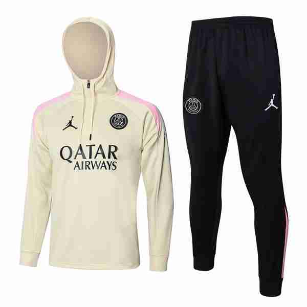 Sudadera Con Capucha PSG 2024-2025 Amarillo Rosa 3 Sudadera Con Capucha Paris Saint Germain 2024 2025 Amarillo Rosa