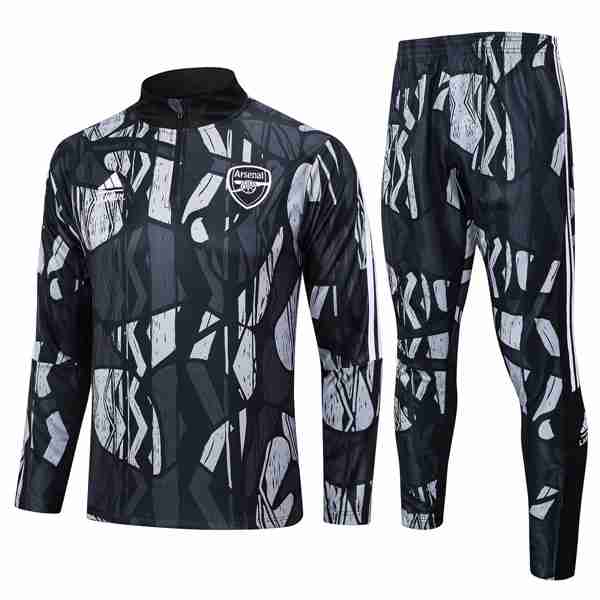 Sudadera De Training Arsenal 2024-2025 Negro Gris 3 Sudadera Entrenamiento Arsenal 2024 2025 Negro Gris