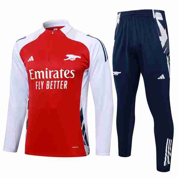 Sudadera De Training Arsenal 2024-2025 Rojo Blanco 3 Sudadera Entrenamiento Arsenal 2024 2025 Rojo Blanco