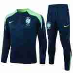 Sudadera Entrenamiento Brasil 2024 2025 Azul Verde