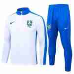 Sudadera Entrenamiento Brasil 2024 2025 Blanco Azul